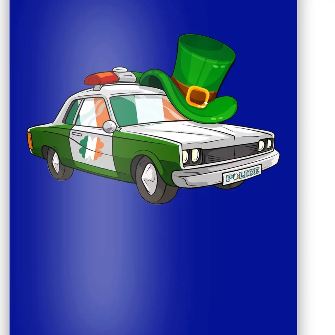 Irish Shamrock American Flag Police Car St Patrick's Day Gift Poster