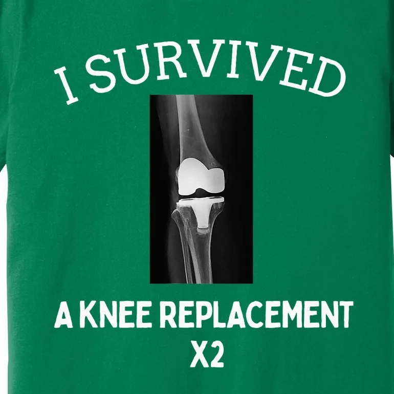 I Survived A Knee Replacet X2 Premium T-Shirt