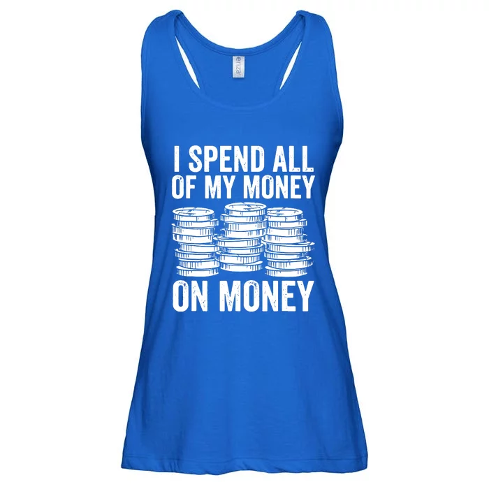 I Spend All Of My Money On Money Ladies Essential Flowy Tank