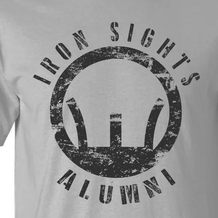 Iron Sights Alumni Boot Camp Shooting Marksmanship Veteran Tall T-Shirt