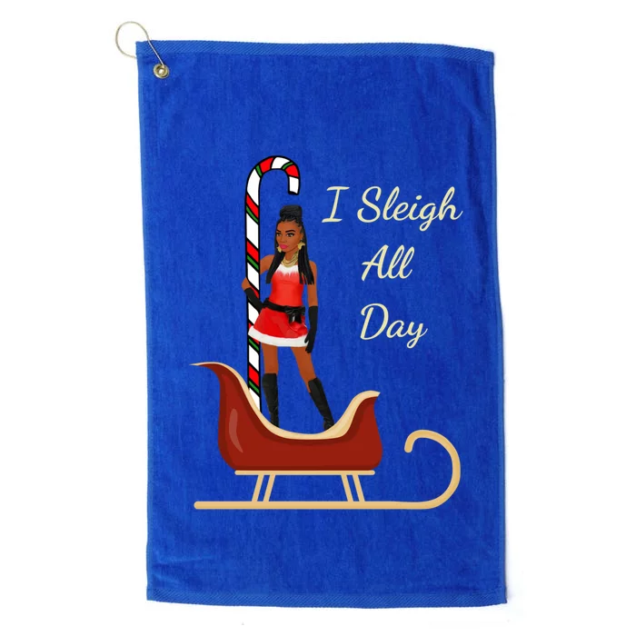 I Sleigh All Day Black Candy Cane Sexy Stripper Pole Dancer Cool Gift Platinum Collection Golf Towel