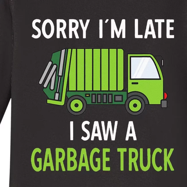 I Saw A Garbage Truck Costume Recycling Garbage Baby Long Sleeve Bodysuit