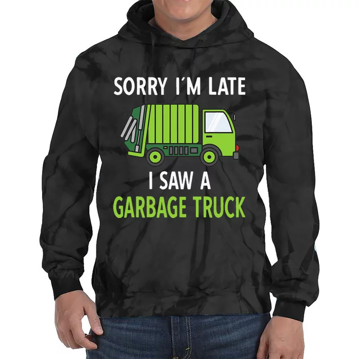 I Saw A Garbage Truck Costume Recycling Garbage Tie Dye Hoodie