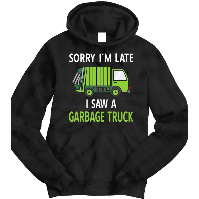 I Saw A Garbage Truck Costume Recycling Garbage Tie Dye Hoodie