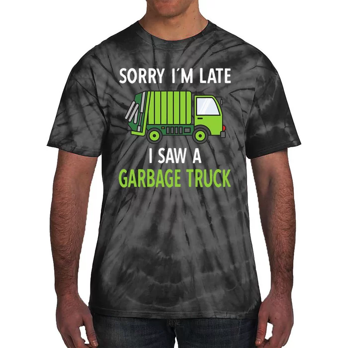 I Saw A Garbage Truck Costume Recycling Garbage Tie-Dye T-Shirt