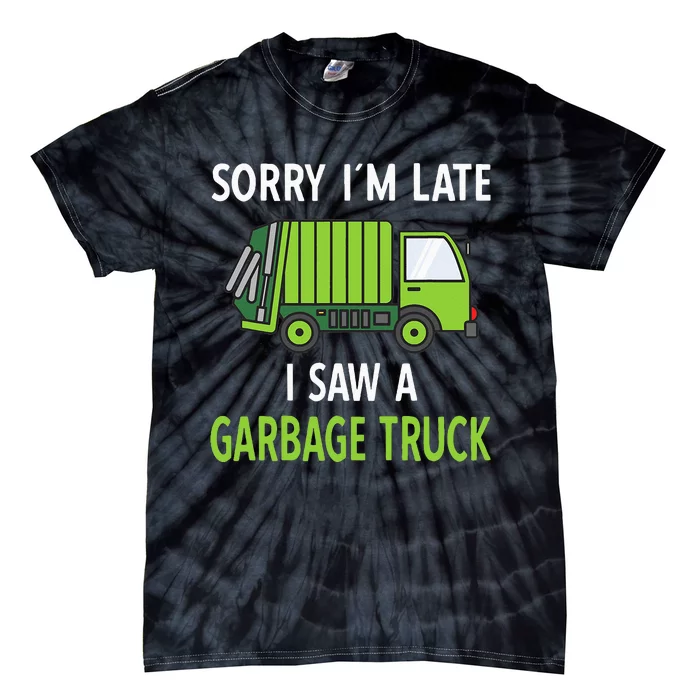 I Saw A Garbage Truck Costume Recycling Garbage Tie-Dye T-Shirt