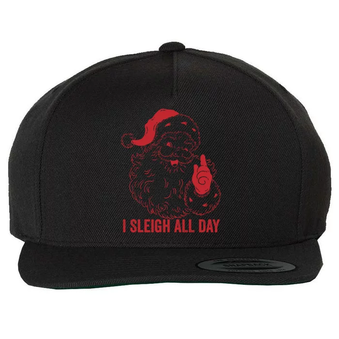 I Sleigh All Day Cool Gift Wool Snapback Cap