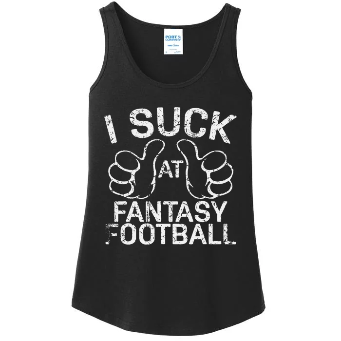 I Suck At Fantasy Football Ladies Essential Tank