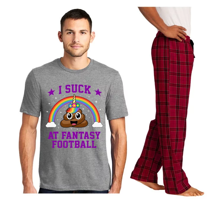 I Suck At Fantasy Football Loser Poop Unicorn Pajama Set