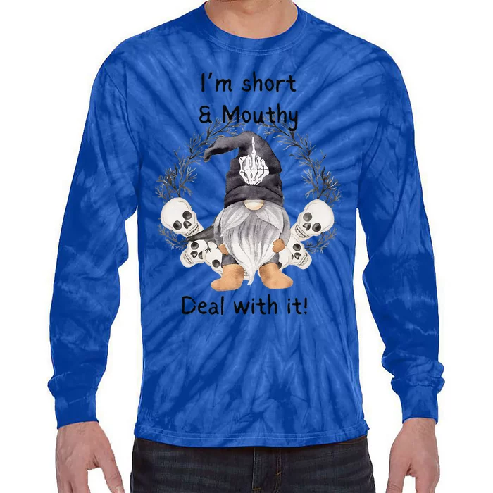 Im Short And Mouth Deal With It Gomes Ghost Halloween Tie-Dye Long Sleeve Shirt