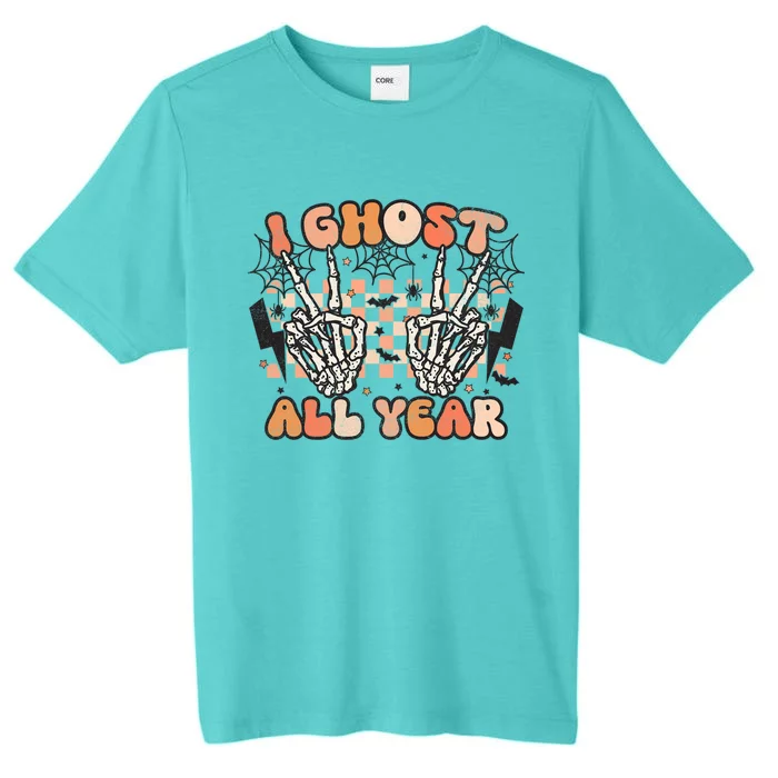 I Skeleton All Year Halloween Skeleton Costume Retro Groovy Meaningful Gift ChromaSoft Performance T-Shirt