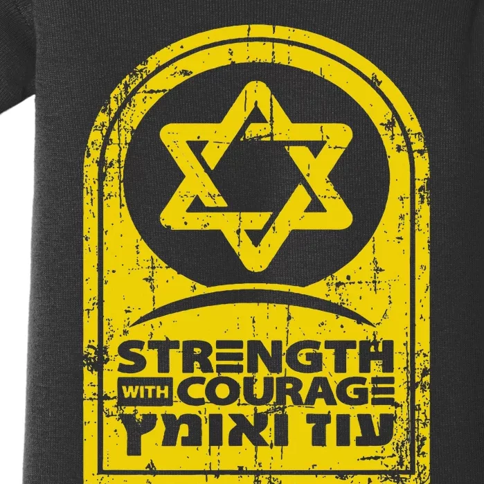 Israel Strength and Courage Baby Bodysuit