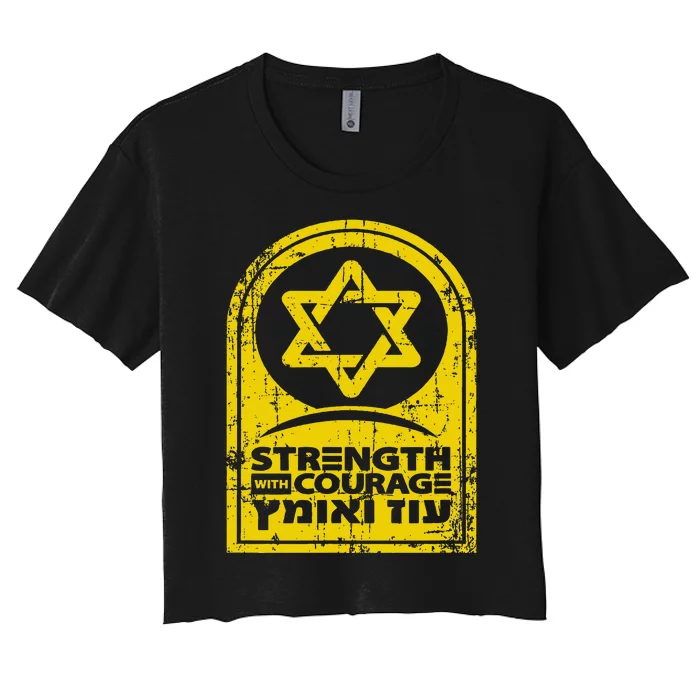 Israel Strength and Courage Women's Crop Top Tee