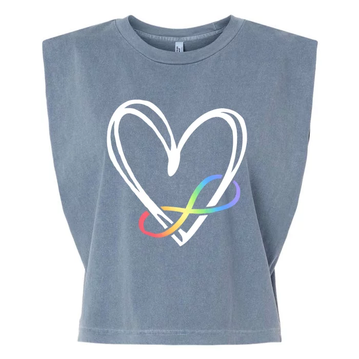 Infinity Symbol Autism Awareness Month Garment-Dyed Women's Muscle Tee