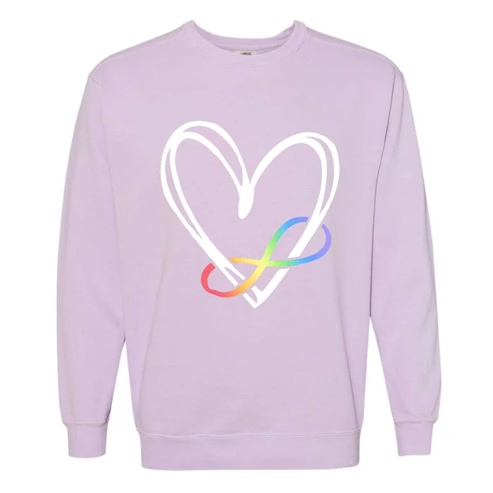 Infinity Symbol Autism Awareness Month Garment-Dyed Sweatshirt