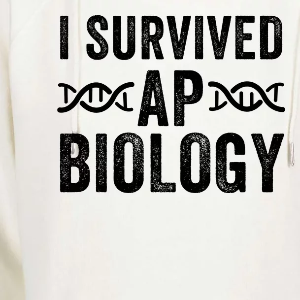 I Survived Ap Biology Ap Bio Exam High School Funny Ap Bio Biology Class Womens Funnel Neck Pullover Hood