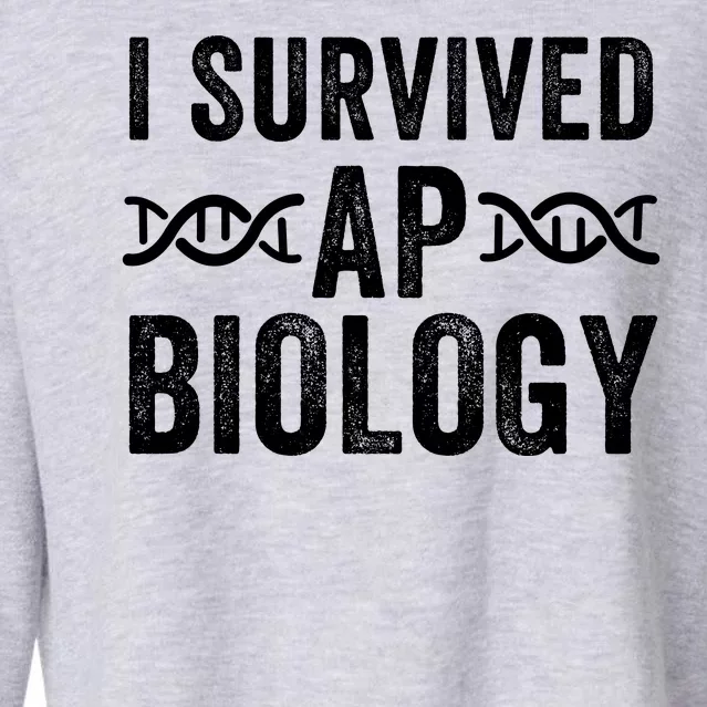 I Survived Ap Biology Ap Bio Exam High School Funny Ap Bio Biology Class Cropped Pullover Crew