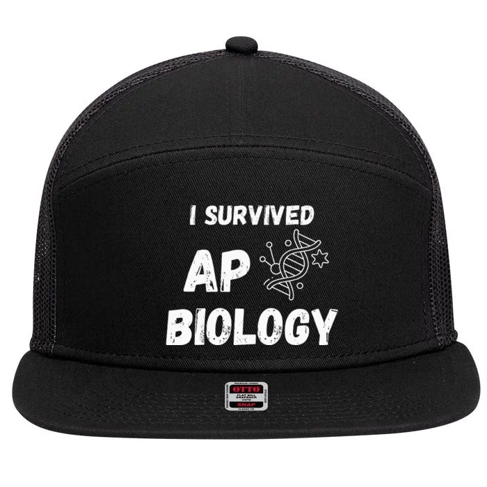 I Survived Ap Biology Ap Bio Exam 7 Panel Mesh Trucker Snapback Hat