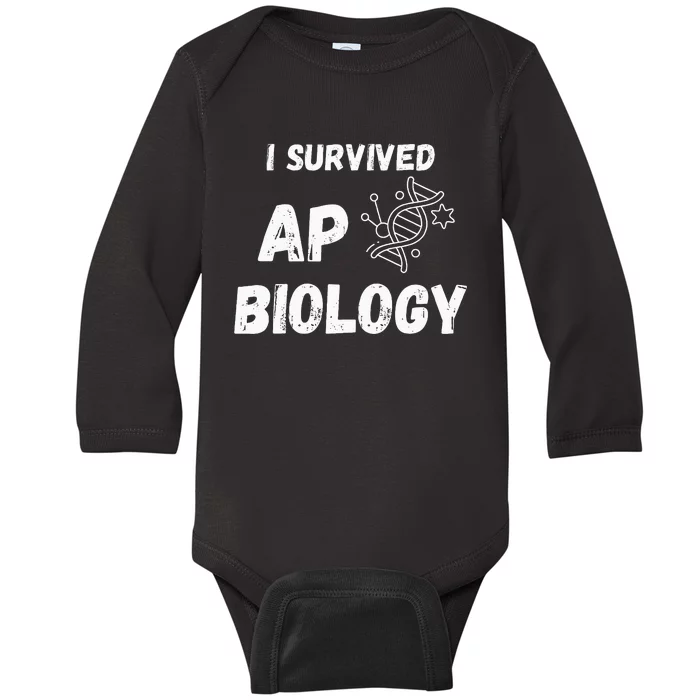 I Survived Ap Biology Ap Bio Exam Baby Long Sleeve Bodysuit