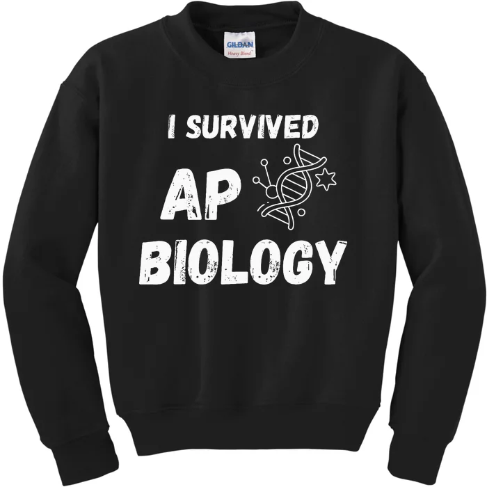 I Survived Ap Biology Ap Bio Exam Kids Sweatshirt