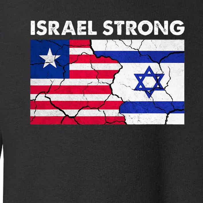 Israel Strong American Israel Flag Stand With Israel Toddler Sweatshirt