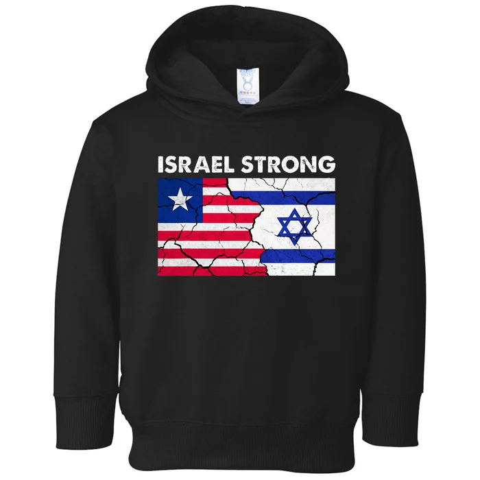 Israel Strong American Israel Flag Stand With Israel Toddler Hoodie