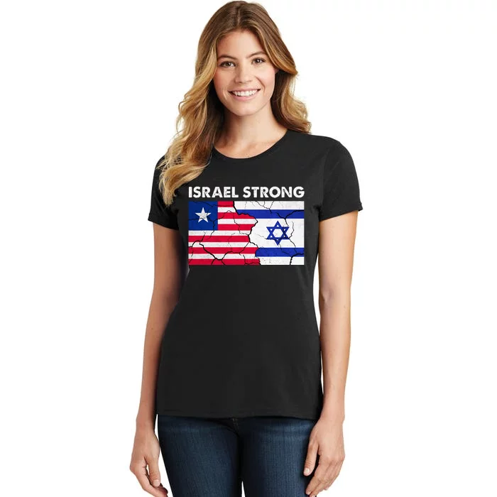 Israel Strong American Israel Flag Stand With Israel Women's T-Shirt