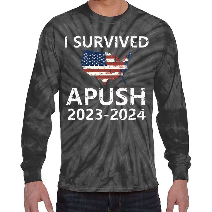 I Survived Apush 20232024 For Students Teacher Tie-Dye Long Sleeve Shirt