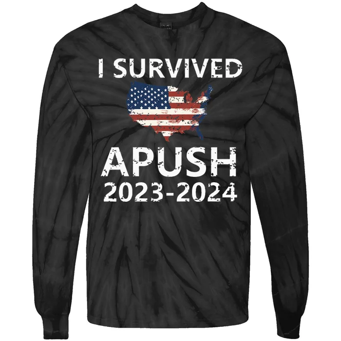 I Survived Apush 20232024 For Students Teacher Tie-Dye Long Sleeve Shirt