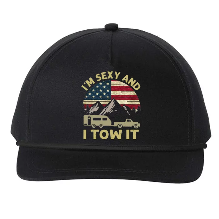 I'm Sexy And I Tow It American Flag Caravan Camping American Snapback Five-Panel Rope Hat