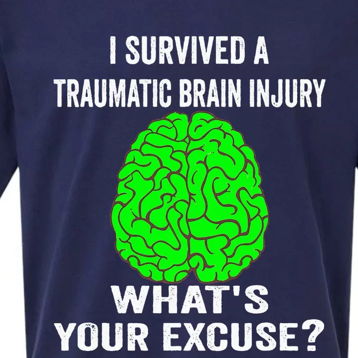 I Survived A Traumatic Brain Injury Whats Your Excuse Sueded Cloud Jersey T-Shirt