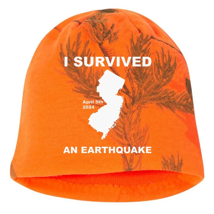 I Survived An Earthquake April 5th 2024 Kati - Camo Knit Beanie