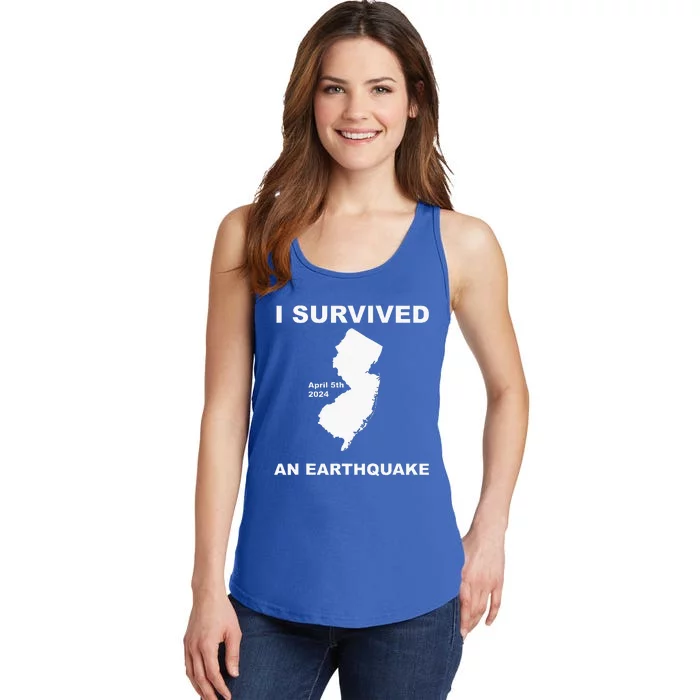 I Survived An Earthquake April 5th 2024 Ladies Essential Tank