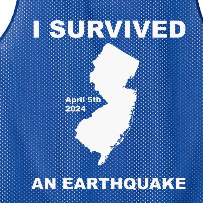 I Survived An Earthquake April 5th 2024 Mesh Reversible Basketball Jersey Tank