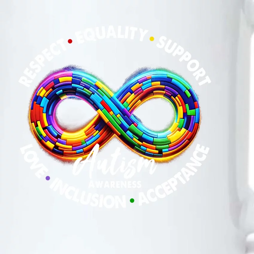 Infinity Symbol Autism Awareness Respect Equality Support Gift Black Color Changing Mug