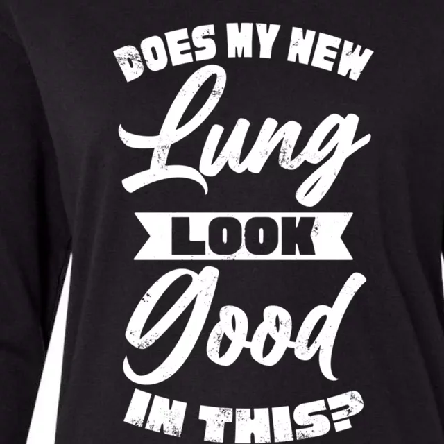 I Survived A Double Lung Transplant Awareness Funny Gift Womens Cotton Relaxed Long Sleeve T-Shirt