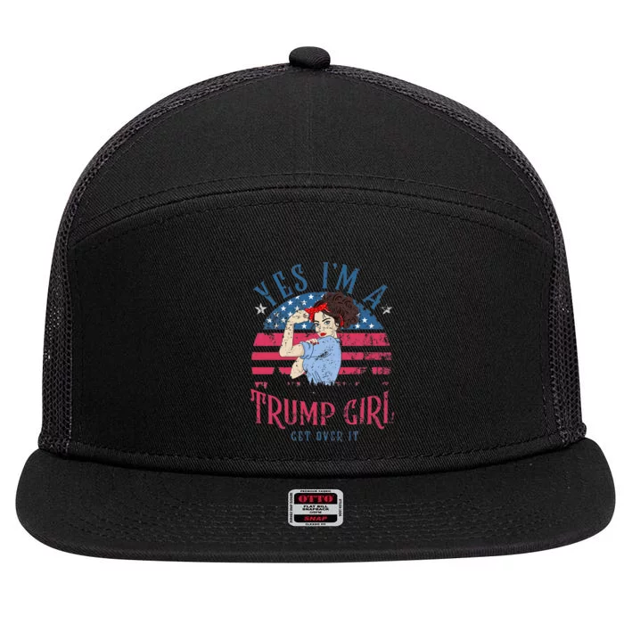 IM Still A Trump Girl I Make No Apologies Trump 2024 Women 7 Panel Mesh Trucker Snapback Hat