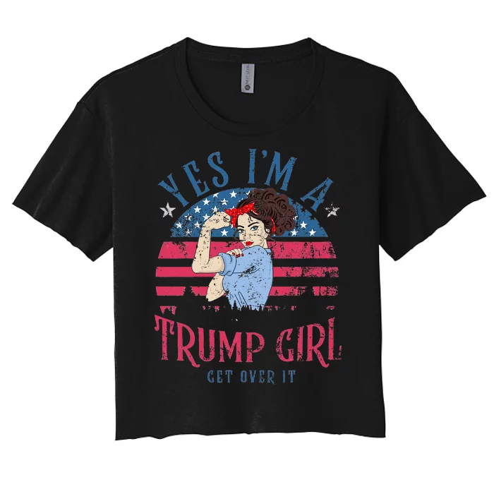 IM Still A Trump Girl I Make No Apologies Trump 2024 Women Women's Crop Top Tee