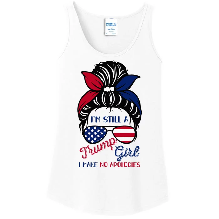 IM Still A Trump Girl Make No Apologies American Patriotic Ladies Essential Tank