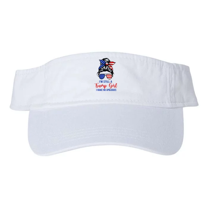 IM Still A Trump Girl Make No Apologies Patriotic Valucap Bio-Washed Visor