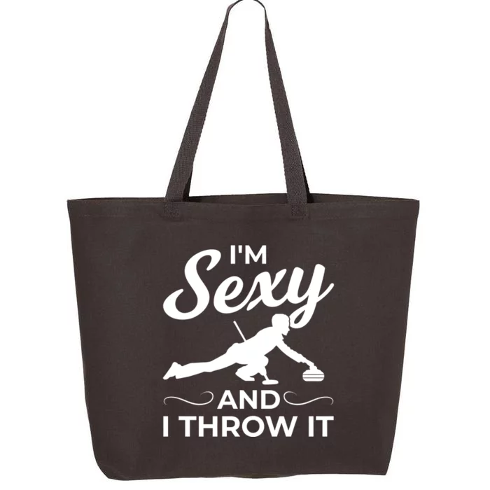 IM Sexy And I Throw It Curling Player Gift 25L Jumbo Tote