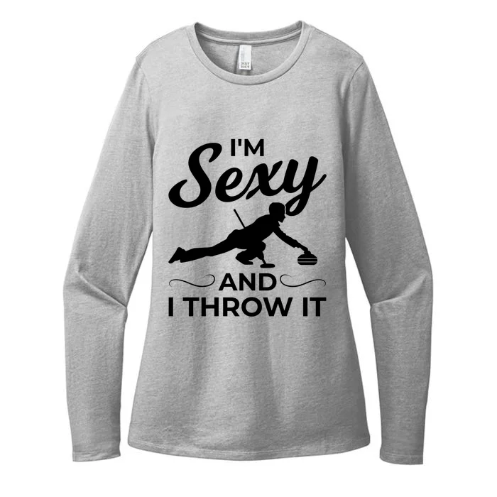 IM Sexy And I Throw It Curling Player Gift Womens CVC Long Sleeve Shirt