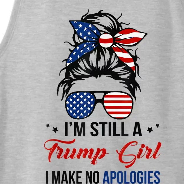 I'm Still A Trump Girl, I Make No Apologies Trump 2024 Ladies Tri-Blend Wicking Tank