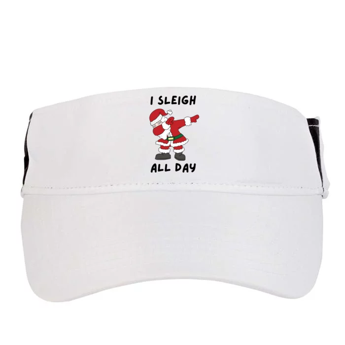 I Sleigh All Day Santa Claus Funny Christmas Adult Drive Performance Visor