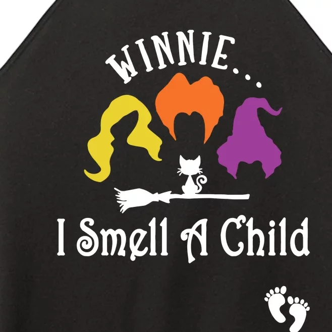 I Smell A Child Halloween Pregnancy Announcement Witchy Pregnant Women’s Perfect Tri Rocker Tank