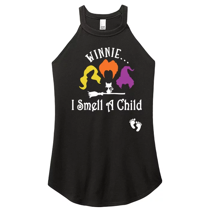 I Smell A Child Halloween Pregnancy Announcement Witchy Pregnant Women’s Perfect Tri Rocker Tank