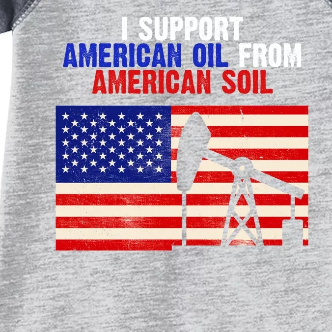 I Support American Oil From American Soil USA Infant Baby Jersey Bodysuit