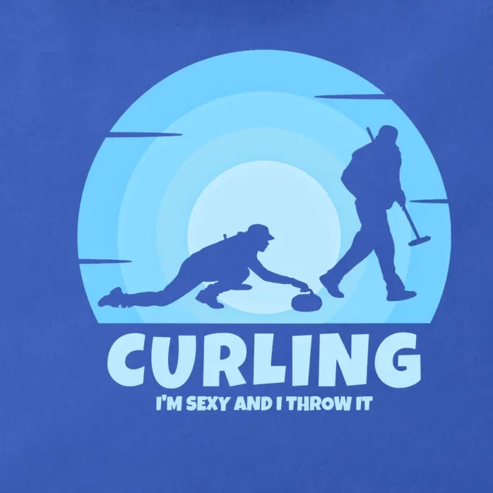 IM Sexy And I Throw It Curling Player On Funny Curling Gift Zip Tote Bag