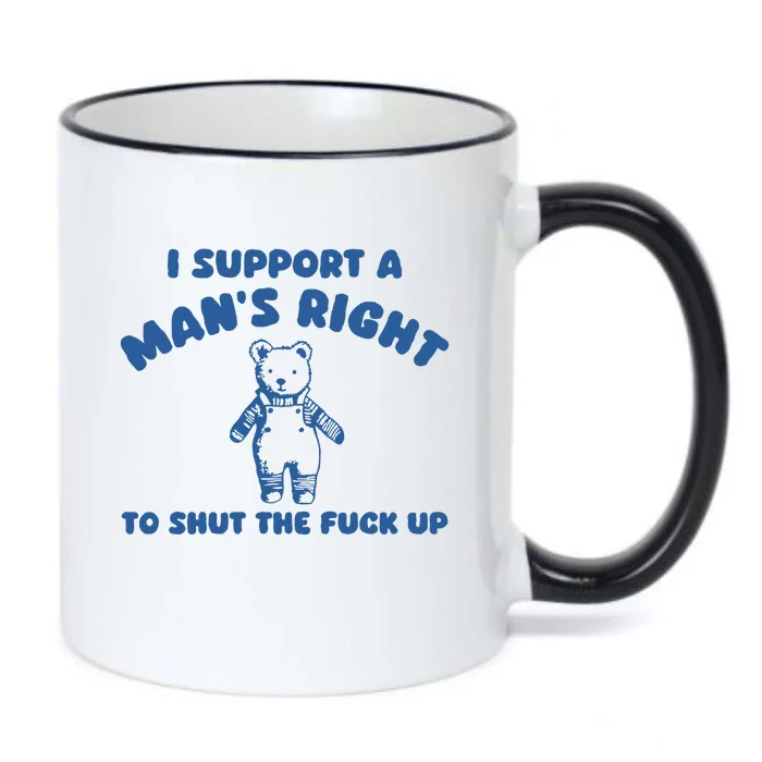 I Support A Man Right Black Color Changing Mug