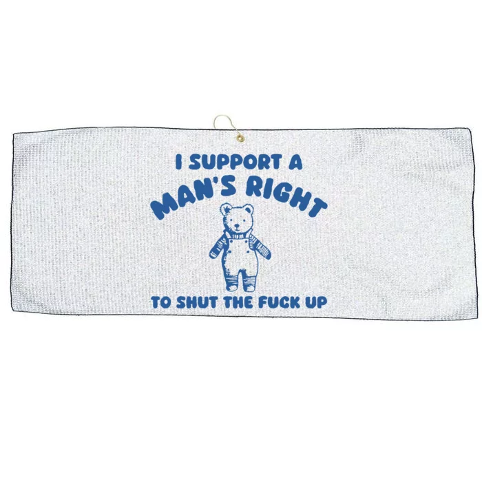 I Support A Man Right Large Microfiber Waffle Golf Towel